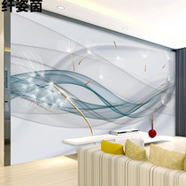 New 8d dandelion sofa TV background wall wallpaper modern minimalist decoration 3d mural film and television Wall cloth