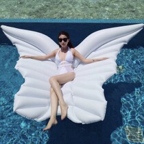 Spot angel wings inflatable floating bed butterfly floating row angel wings water floating air cushion floating boat photography road