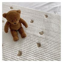 Ins Cubs Embroidery quilted quilted cotton soft cushion quilt sheets 100 cotton childrens sheets