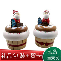 Taiwan music box jeancard music box Childrens Day gift Old man rotating cake Small child cute solid wood