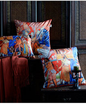 Modern minimalist Southeast Asian ethnic style cushion plush office sofa hotel bedside waist backrest pillow