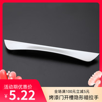 Mirror bright drawer handle 128 hole spacing lower slot cabinet door handle Hardware special handle Decorative furniture accessories