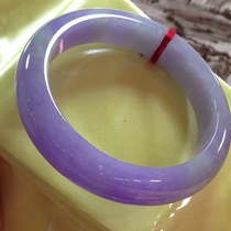 Longyu culture Myanmar Natural violet ice glutinous seed ring jade bracelet delicate warm and full water Jade