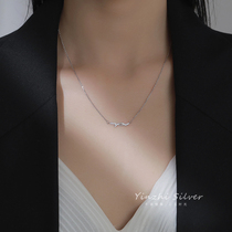 S925 sterling silver necklace female tide Net red ins cold wind light luxury niche jewelry choker simple temperament atmosphere