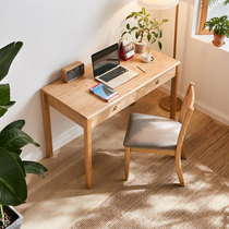 Lin's Wood Nordic Oak Full Solid Wood Small Desk Home Computer Desk Chair Student Table Minimalist Desk CR1V