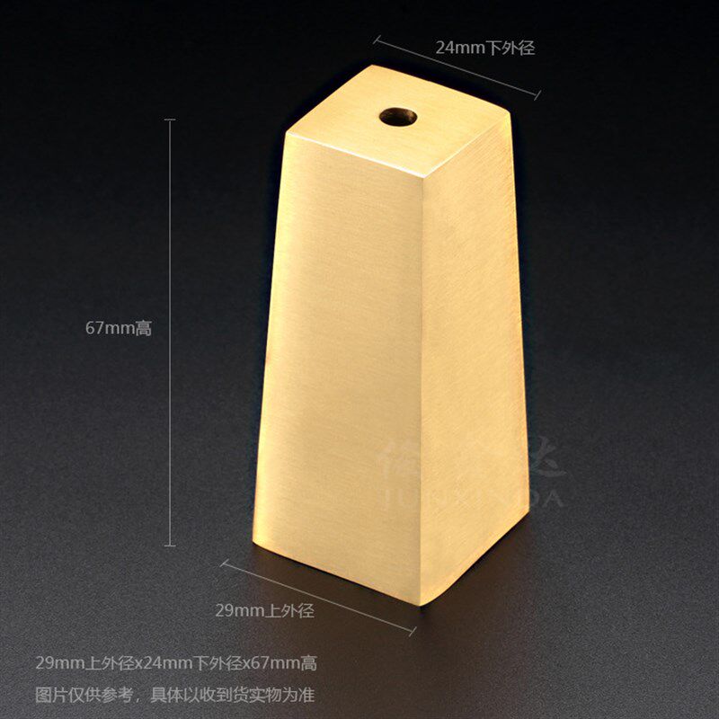 Pure brass foot cover all-brass cover with new Chinese home bottom chair foot armrest sleeve N sofa foot protective sleeve table square stool-Taobao