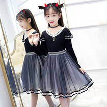 Girls autumn dress 2021 new foreign style clothing childrens skirt Halloween women autumn princess dress autumn