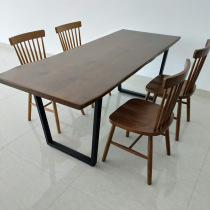 Wine restaurant complete set of dining table and chairs Combined modern minimalist natural European style table solid wood table