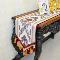 Nordic table flag modern simple table flag European high-end luxury luxury tea table table flag TV cabinet long tablecloth table flag