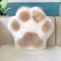 Nordic ins cute cat claw holding pillow panda claw leaning against sofa backrest for home bedside waist leaning on chair leaning back