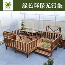 Outer courtyard Garden corridor steps Wooden house gazebo anti-corrosion wooden floor Leisure lawn solid wood platform customization
