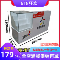 Sales sports lottery counter sports lottery center China table welfare lottery cashier bar scratch glass display cabinet