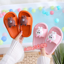 Japanese GP Summer Men And Women Indoor Home Bath Anti Slip Soft Bottom Cartoon CUHK Kids Baby Cool Slippers