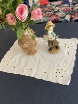 Cotton old table placemats fabric hollow buckle table mat