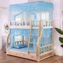 Upper and lower beds mosquito nets mother bed high and low bunk beds Household childrens beds encrypted thick stainless steel bracket tether