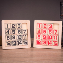 Digital Huarong Road Primary School Education Toy Adult Sliding Beech Wood Quality Smart Gigsaw Puzzle 1-8-15-25