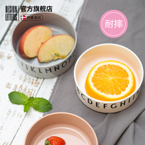designletters Drop-proof letter bowl Danish childrens auxiliary food bowl Baby 6 months baby tableware set