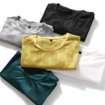 Just arrived at the Rapper Benefit with only 237 pieces of parquet grid cloid thin men short sleeve T-shirt wave