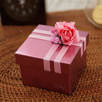 Flower half Li creative candy box candy box iron box pink wedding supplies candy box wedding supplies candy box