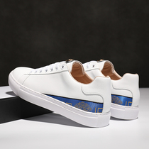 European Station Board Shoes 2022 New Summer Trends Genuine Leather Small White Shoes Tide Cards 100 Hitch Luxury Casual Mens Shoes