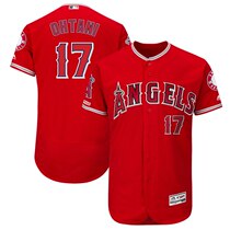MLB baseball uniform Angels Angels Angels 17 OHTANI short sleeve embroidered jersey breathable baseball jersey elite