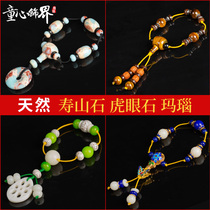 Star moon small gold Gang white jade accessories package Agate Tibetan silver DIY hand string text play 108 Bodhi accessories