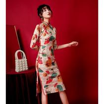 Improved version of cheongsam 2021 spring and summer young girl thin Chinese style elegant temperament cheongsam dress