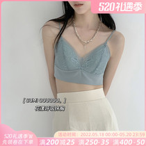 Ultra-thin Flower Respiration Smear one-piece lingerie female lace slim fit without steel ring French style triangular cup comfortable and breathable