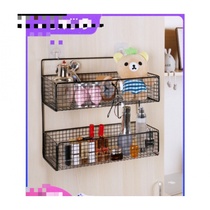 Cabinet door built-in rack kitchen rack sleeping room with hanging wall headboard toilet free of punch Im a storage basket