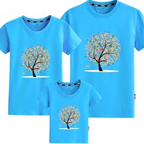 Parent-Child clothing summer clothing 2019 new fashion fashion family three family clothing foreign mother and daughter short sleeve t-shirt