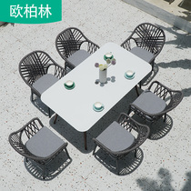 Outdoor Table And Chairs Courtyard Casual Table And Chairs Furniture Villa garden open Nordic minimalist table and chairs Garden table and chairs