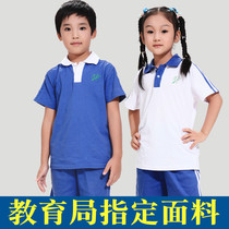 Beautiful O Shenzhen Elementary School Students Unified School Uniform Boys Spring Summer Short Sleeve Blouse Shorts Sports Suit