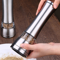 Kitchen household black pepper grinder Manual pepper high-end pepper grinder Rotary sea salt grinder