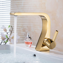 European-style all-copper gold bathroom basin basin washbasin Hot and cold water faucet Household washbasin pool faucet