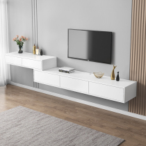 Ultra-thin hanging TV cabinet dressing table integrated modern minimalist combination living room small apartment bedroom TV cabinet