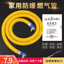 Household explosion-proof anti-pressure rat bite Gas Natural Gas liquefied gas pipe water heater gas stove connection metal hose