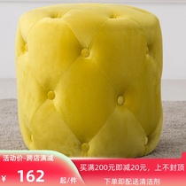 Eurostyle shoe changing round stool sofa pier Home Drawing room minimalist Makeup Dresden Dresden wearing shoes Single sofas down-to-earth stool