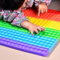 Baby Rainbow Press Press Music Toys Children Press Large Creative Girls Puzzle Decompression Board Net Red Decompression Artifact