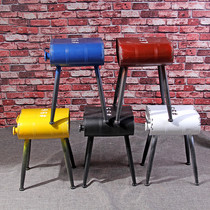 Creative old gasoline barrel bench iron decoration restaurant waiting outdoor cafe Water Bar seat stool