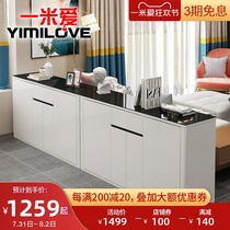 One meter love piano paint dining side cabinet Modern simple tempered glass storage cabinet Living room wine cabinet One against the wall