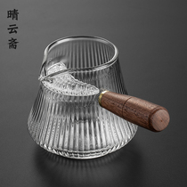 A clear and sunny day of fasting) Crescent Filter Glass Justice Cup Sub Tea Instrumental Bubble Green Tea Special Tea Cup Thickened Heat Resistant