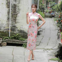 Qipao true silk 2022 new improved version of dress dress young girl fashion Chinese wind summer long style
