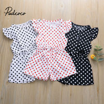 Kids Short Sleeve Girl Jumpsuit Baby Clothes Playsuit Romper