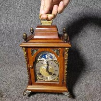 1950s WESTERN ANTIQUE GERMAN MOVEMENT The Dutch small seat clock fireplace clocks old fashioned mechanical clocks go normal