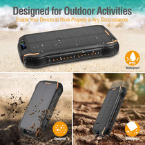 IP66 waterproof solar mobile power supply 26800mah