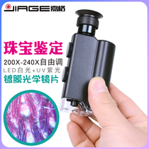 High-fold HD handheld with lamp microscope High-times collection Identification of 200240-fold jade magnifier