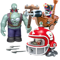 Plants vs Zombies Childrens toys Catapult doll Soft bullet MECH Rugby Giant Zombie Pirate Captain