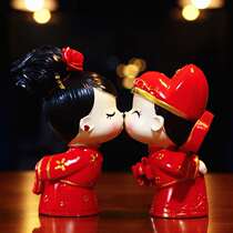 puppet ceramic doll ornament pair porcelain wedding gift set doll wedding room decoration wedding cute wound