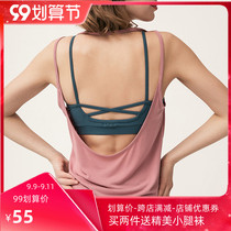 Sports Vest Womens Fitness running sling beauty back sexy outside wear loose yoga clothing top shirt sleeveless summer