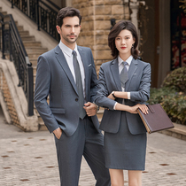 Men and women with the same suit suit three-piece real estate company 4s store sales manager work clothes bank business formal wear